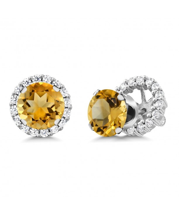 Yellow Citrine Sterling Earrings Jackets