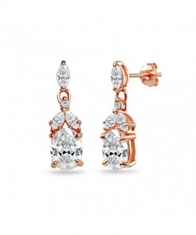 Flashed Sterling Earrings Swarovski Zirconia