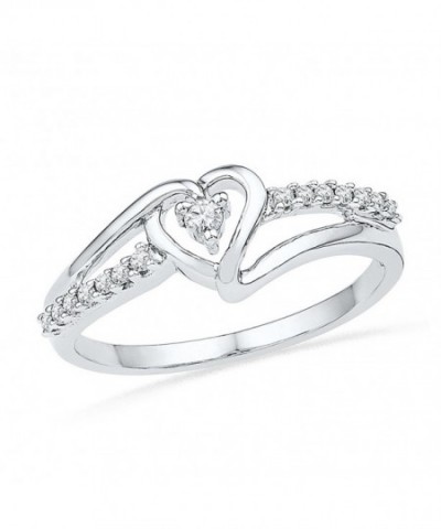 Sterling Silver Round Diamond Promise