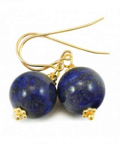 Filled Lazuli Earrings Smooth Accents