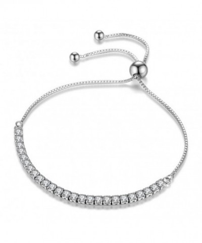 Adjustable Bracelet Zirconia Slider Tennis