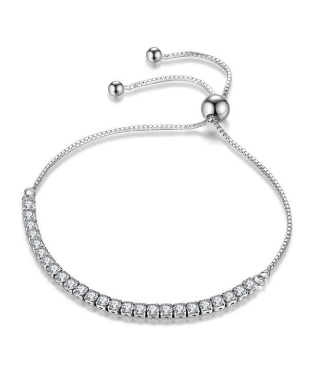 Adjustable Bracelet Zirconia Slider Tennis