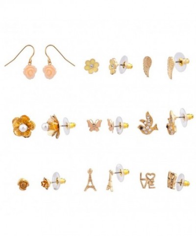 Lux Accessories Butterfly Multiple Earrings