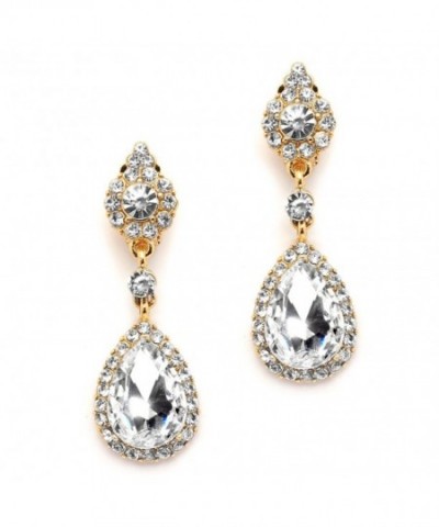 Mariell Teardrop Austrian Chandelier Earrings