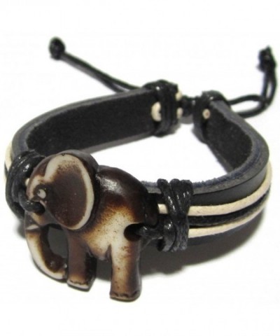 Elephant Bracelet Leather Indian Good