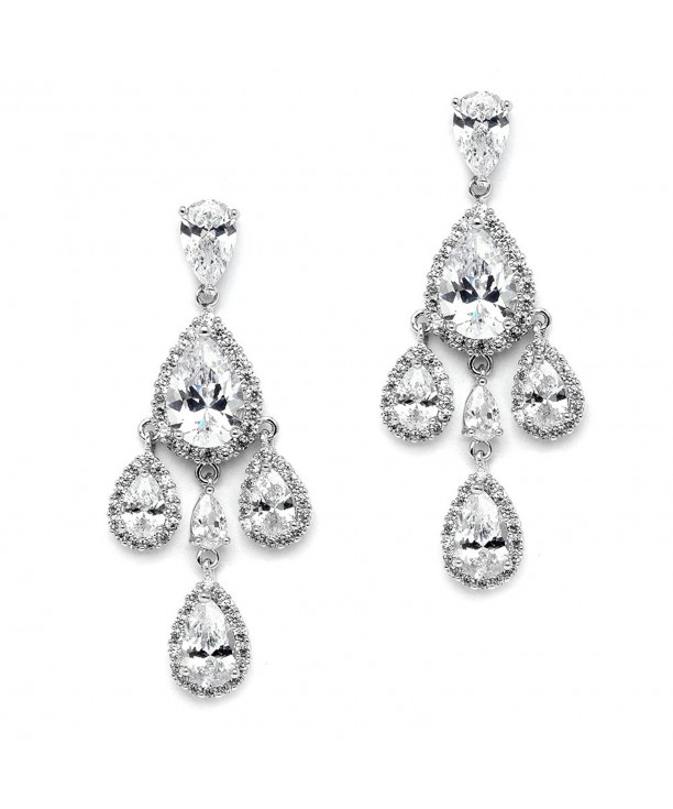 Mariell Chandelier Bridal Wedding Earrings