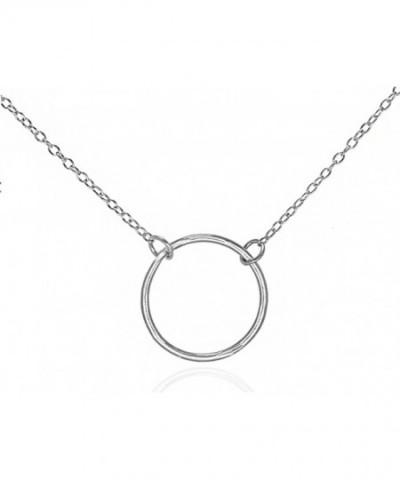 Simple Silver Pendant Necklace Sterling