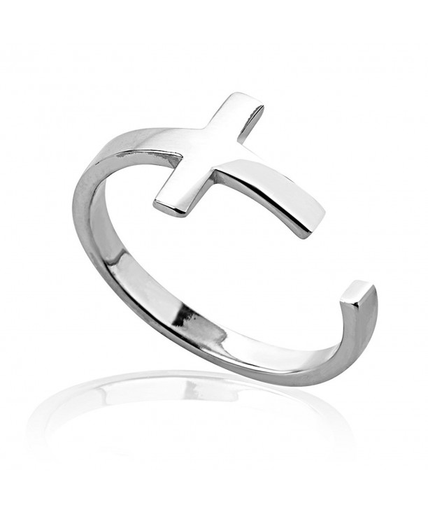 Sterling Silver Modern Sideways Christian