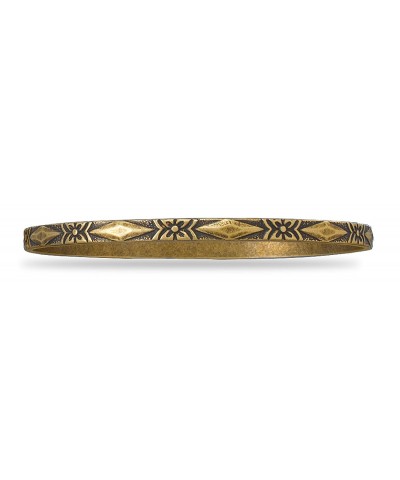 Oxidized Bangle Bracelet Diamond Pattern