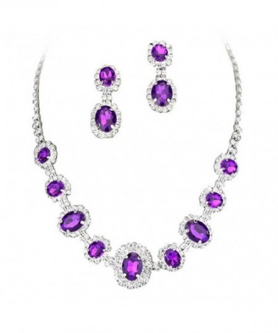 Rhinestone Crystal Statement Bridesmaid Necklace