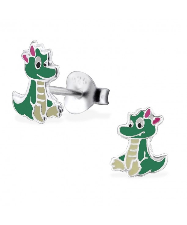 Sterling Silver Crocodile Earrings 26499