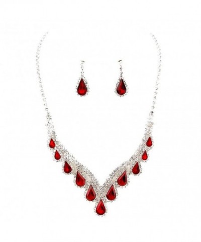 Affordable Jewelry Rhinestone Teardrop Necklace