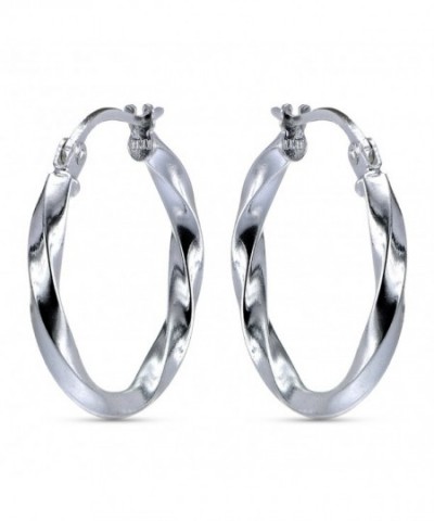 Sterling Thickness Polished Twisted Earrings