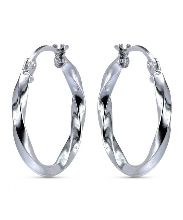 Sterling Thickness Polished Twisted Earrings