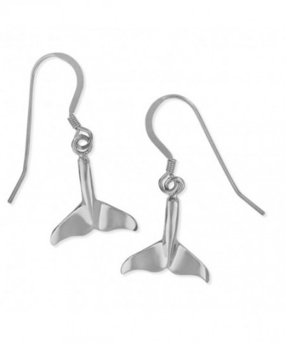 Sterling Silver Whale Dangling Earrings