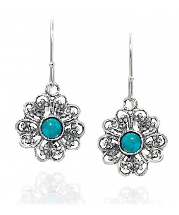 Filigree Reconstituted Turquoise Fashionable Jewelry