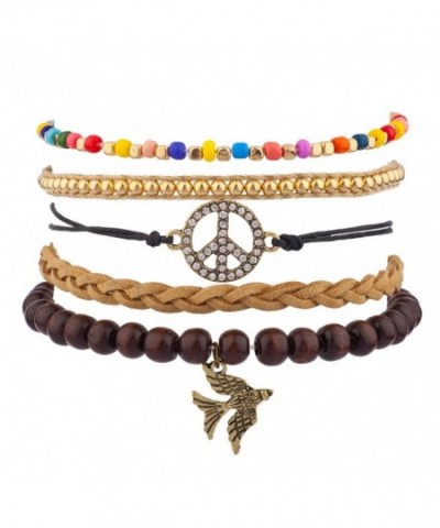 Lux Accessories Beaded Rainbow Bracelet