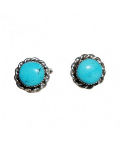 Stabilized Turquoise Earrings Zuni Authentic