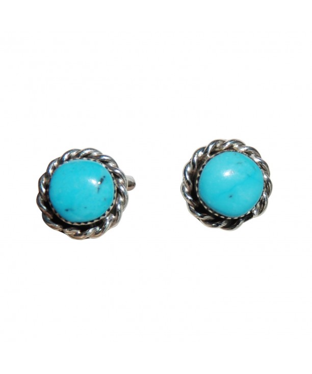 Stabilized Turquoise Earrings Zuni Authentic