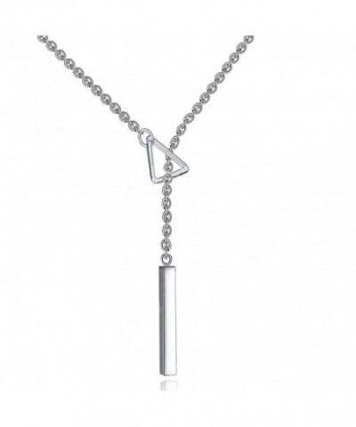 925 Sterling Triangle Cylindrical Necklaces
