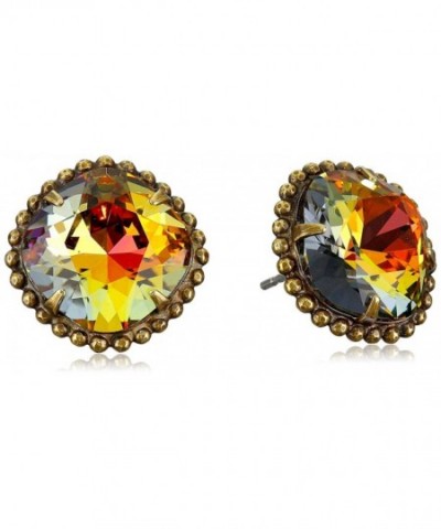 Sorrelli Volcano Cushion Cut Solitaire Earrings