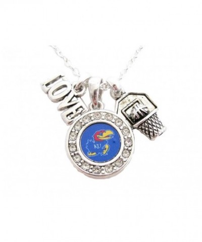 Kansas Jayhawks Basketball Necklace Jewelry