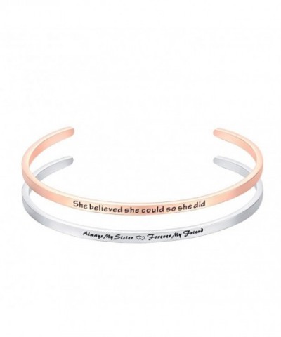 Bracelet Engraved Forever believed Inspirational