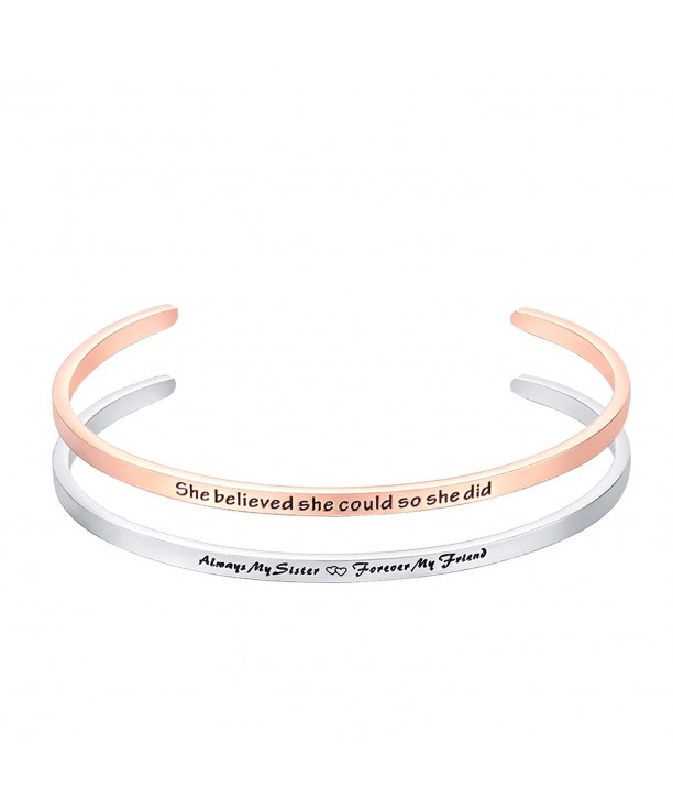 Bracelet Engraved Forever believed Inspirational