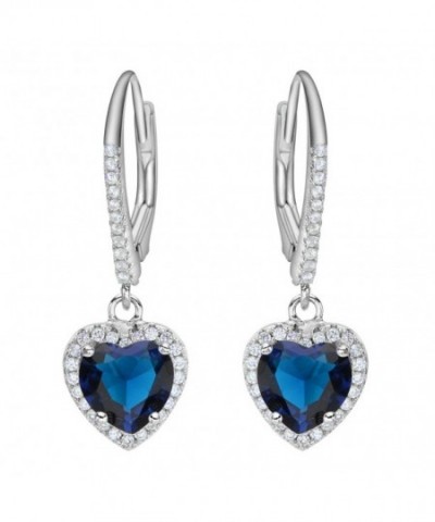 EleQueen Sterling Zirconia Leverback Earrings