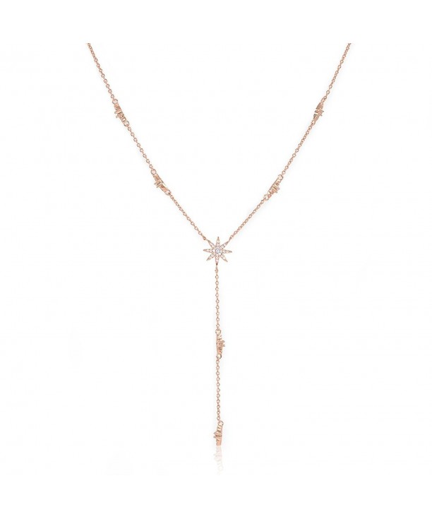 Star Shaped Lariat Necklace Plated