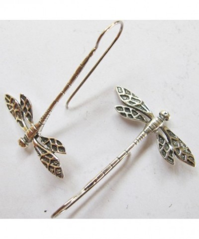 WEIGHT BEAUTIFUL STERLING DRAGONFLY EARRING