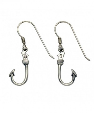 Sterling Silver Fish French Earrings