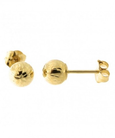Yellow Gold Diamond Ball Earrings