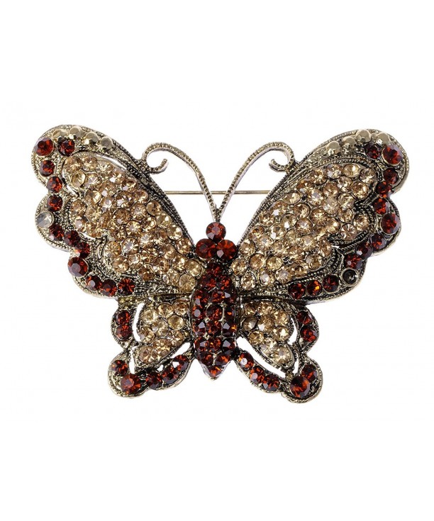 Alilang Victorian Antique Rhinestone Butterfly
