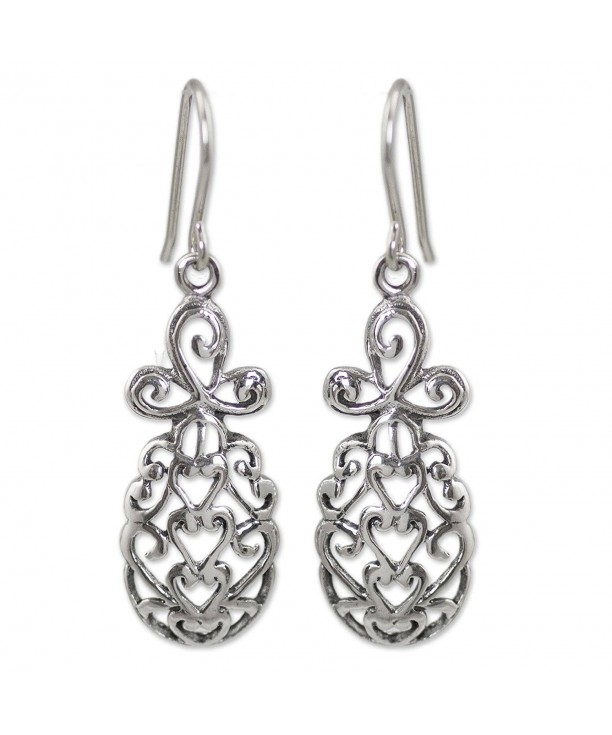 NOVICA Sterling Earrings Tropical Pineapple