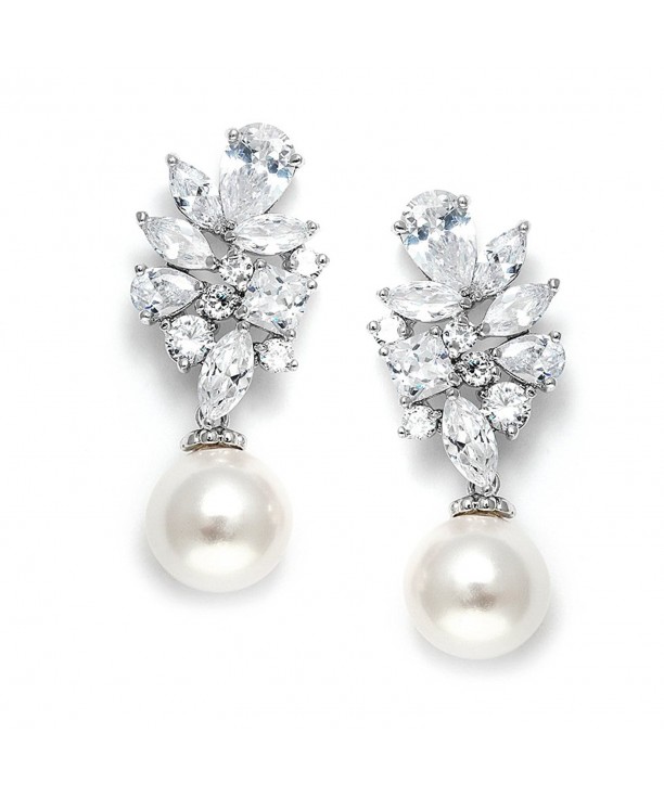 Mariell Cluster Wedding Bridal Earrings