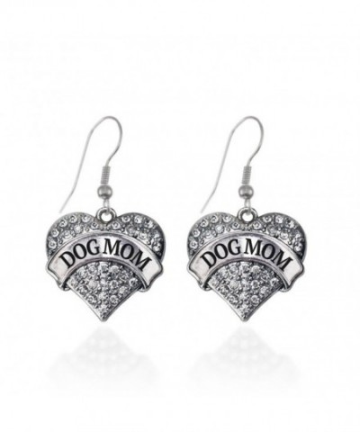 Heart Earrings French Crystal Rhinestones