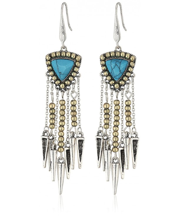 Steve Madden Beaded Fringe Earrings