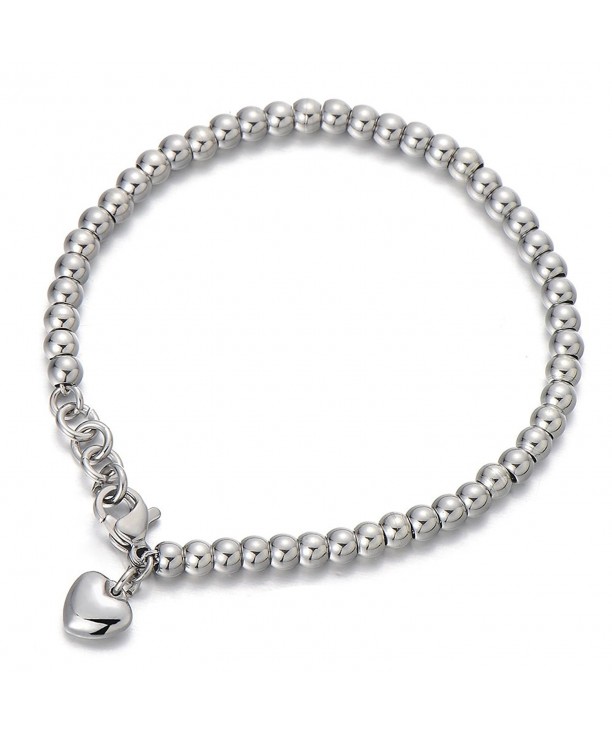 Stainless Steel Charm Bracelet Dangling