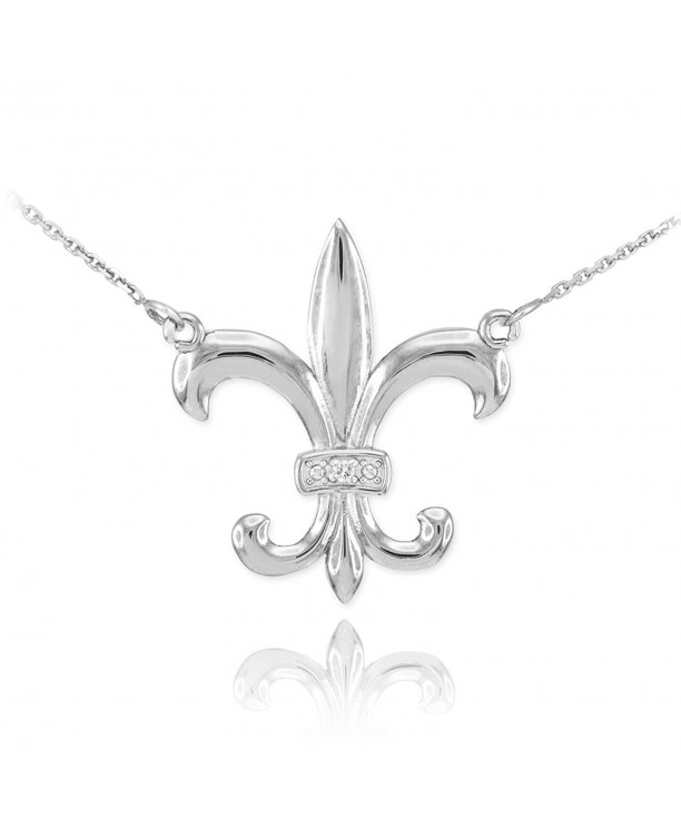 Sterling Silver Fleur Pendant Necklace