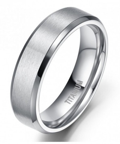 Titanium Brushed Beveled Wedding titanium