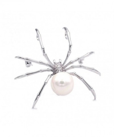 Victorian Mother Spider Brooches Silver