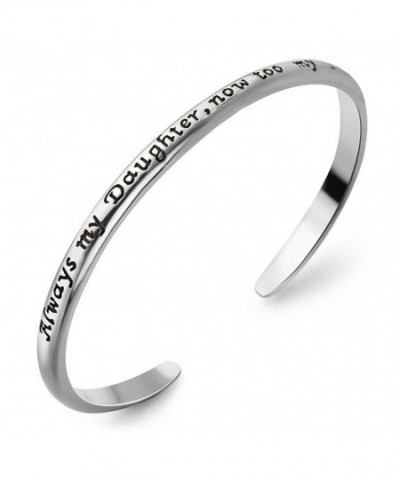 Sterling Daughter Engraved Message Bracelet