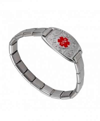 Divoti Engraved Filigree Bracelet Charm Red