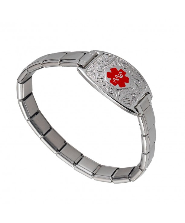 Divoti Engraved Filigree Bracelet Charm Red