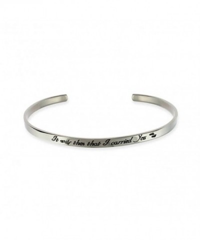 Stainless Steel Footprints Sand Bracelet