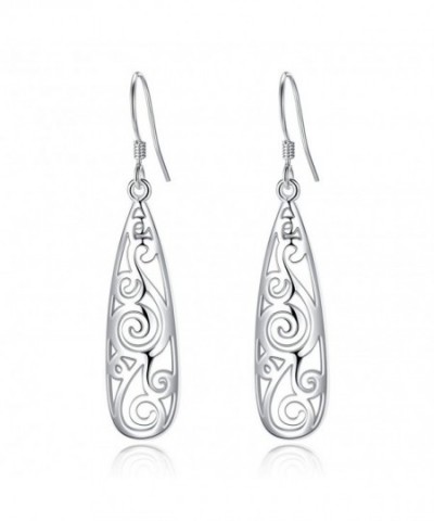 EVER FAITH Sterling Filigree Earrings