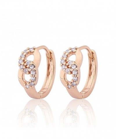 GULICX Infinity Earrings Plated Zirconia