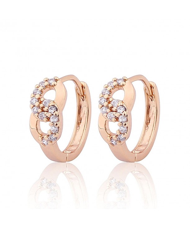 GULICX Infinity Earrings Plated Zirconia