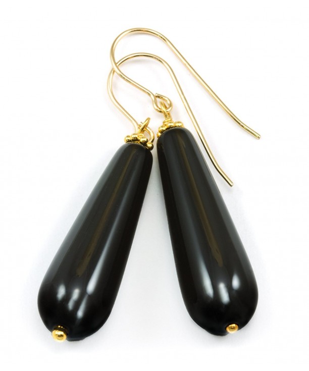 Filled Smooth Rounded Teardrop Earrings